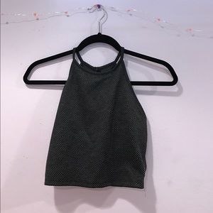keyhole mockneck tank top