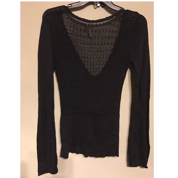 Free People Pointelle Ruffle Sweater - Picture 3 of 4