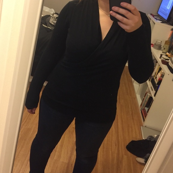 Black long sleeve Banana Republic top