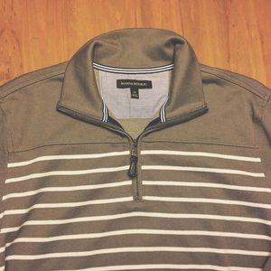 Grey stripe Banana Republic pullover sweater