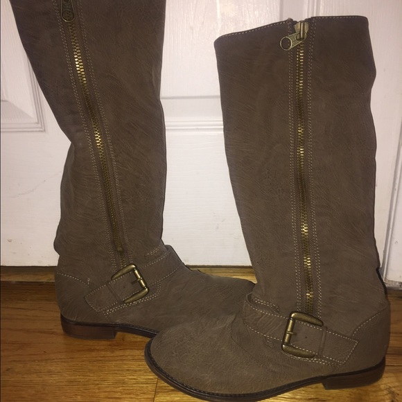 Brown/grey riding boots