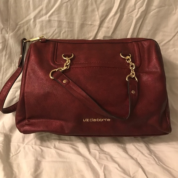 Maroon Liz Claiborne Satchel Bag