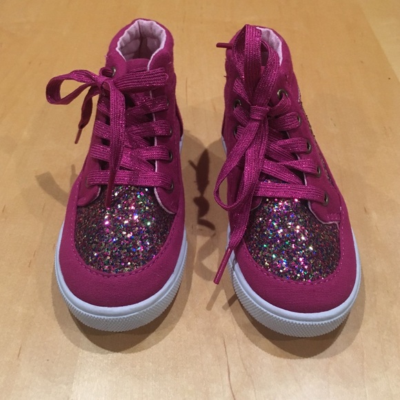 NWOT glitter pink high tops