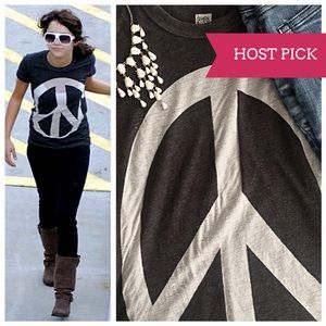 🎀HOST PICK🎀 Peace Shirt (worn by Miley)