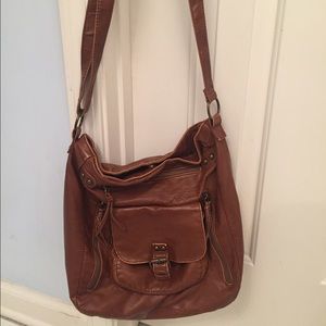 Brown leather purse