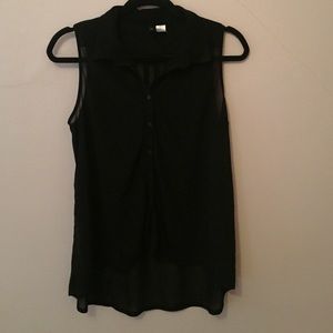 Black button down blouse