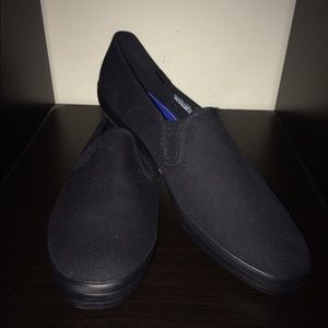 KEDS Black Slip-On Sneakers