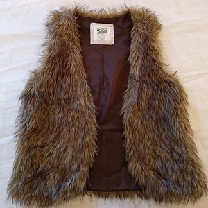 Furry faux fur vest