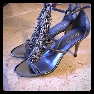 Kenneth Cole strappy beaded heels 8.5