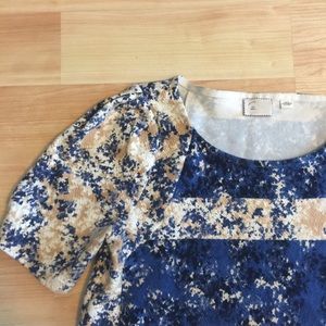 Anthropologie Floral Striped Blouse
