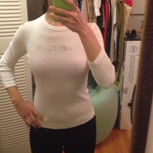 Bebe white long sleeved tee