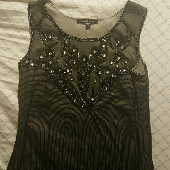 Black beaded dress