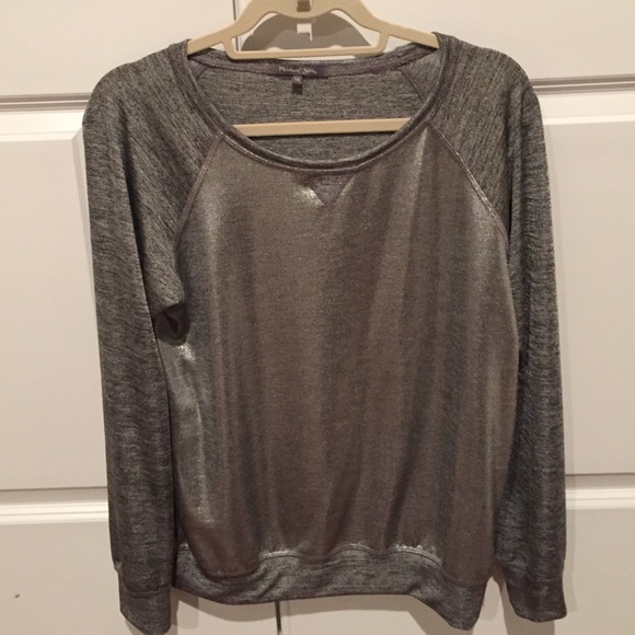 Michael Stars silver shine top - Picture 2 of 4