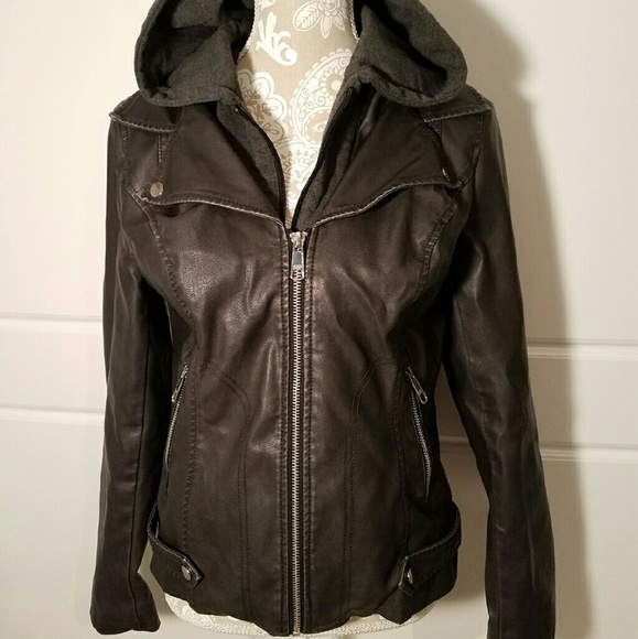 Black leather jacket