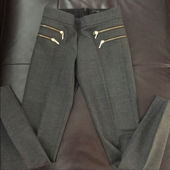J. Crew Minnie Pant with Gold Zippers