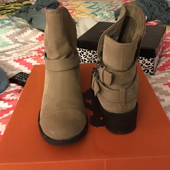 Taupe booties