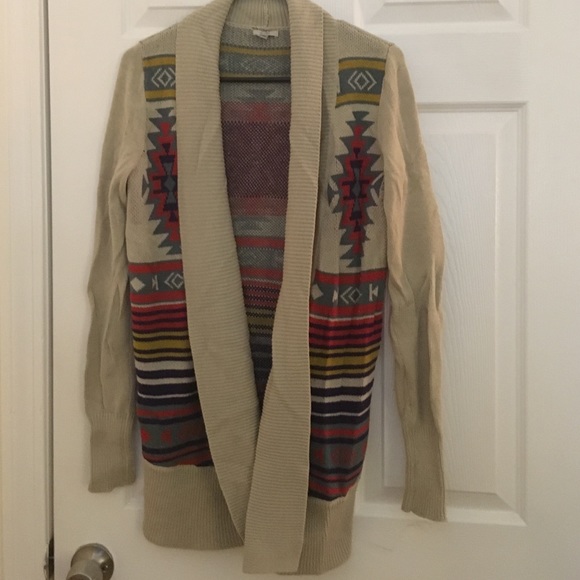 Aztec style cardigan sweater