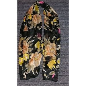 Jaclyn Smith Floral Polyester Scarf
