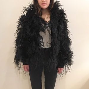 Ostrich feather coat