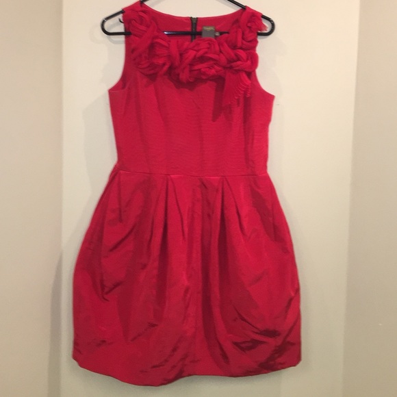 Red Flare Dress Skater Style