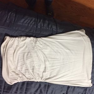 Strapless white tunic