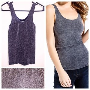 Metallic Silver Tank Top
