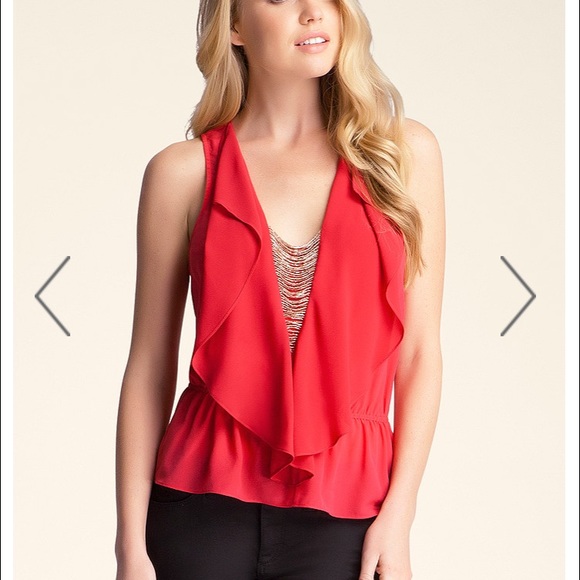 Bebe Flounce Peplum Top