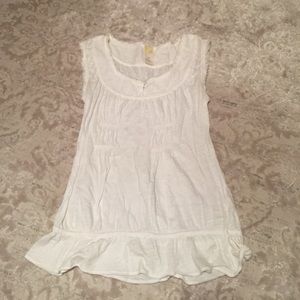 Anthropologie White Sleeveless Shirt