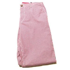 Awesome red and navy plaid men's pants 34x32