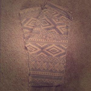 Aztec print jeans