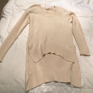 Cream Hi-Low Sweater