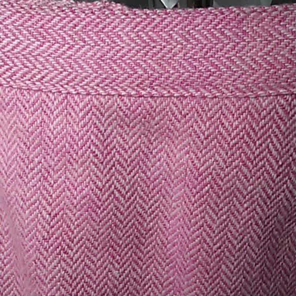 Girls Pink and Ivory Herringbone Skirt - Picture 4 of 4