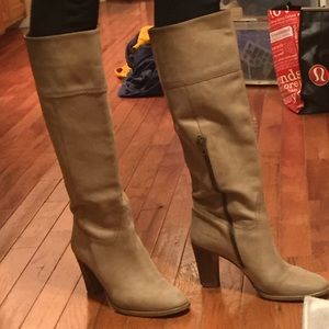 J Crew Nottingham Tall Leather High Heel Boots