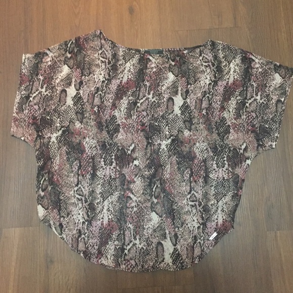 Guess sheer snake print top