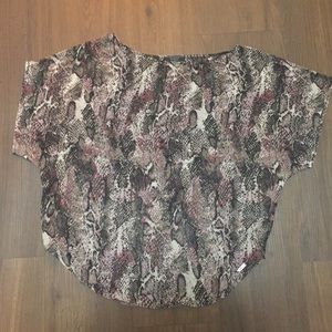 Guess sheer snake print top