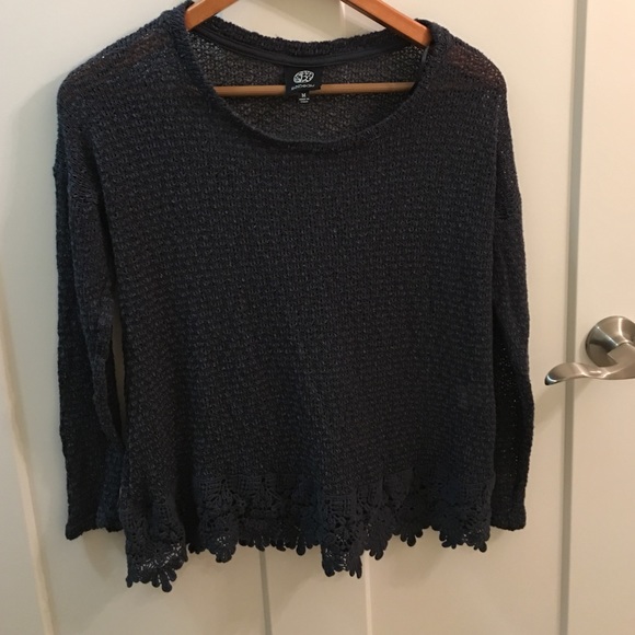 Boho Sweater with Lace Bottom