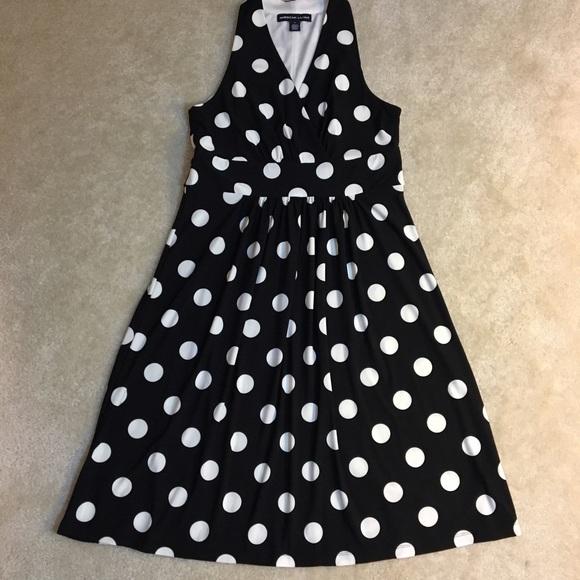 American Living Polka Dot Halter Neck Dress