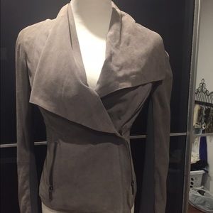 $795 Vince Suede Drape Jacket