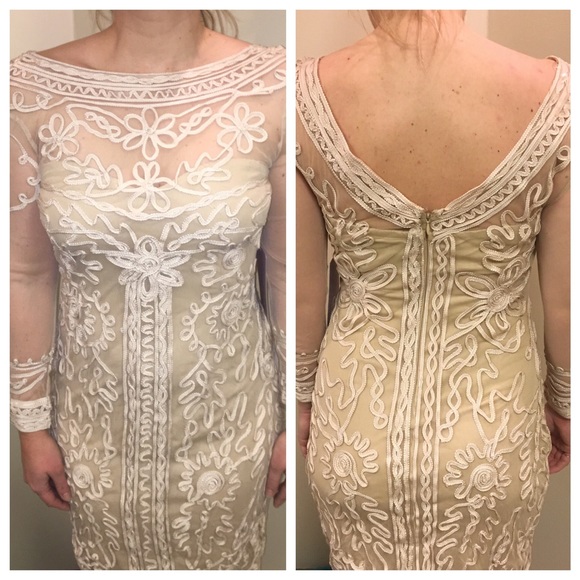 Sheer And Lace Cocktail Dress