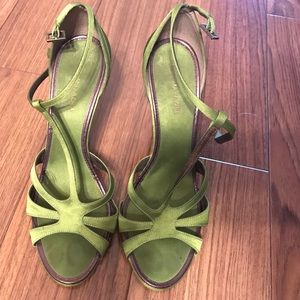 Authentic BCBG open toe heels