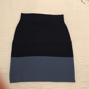 Two tones mini skirt