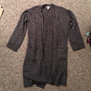 Long Grey h&m open cardigan