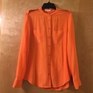 Equipment long sleeve button down blouse