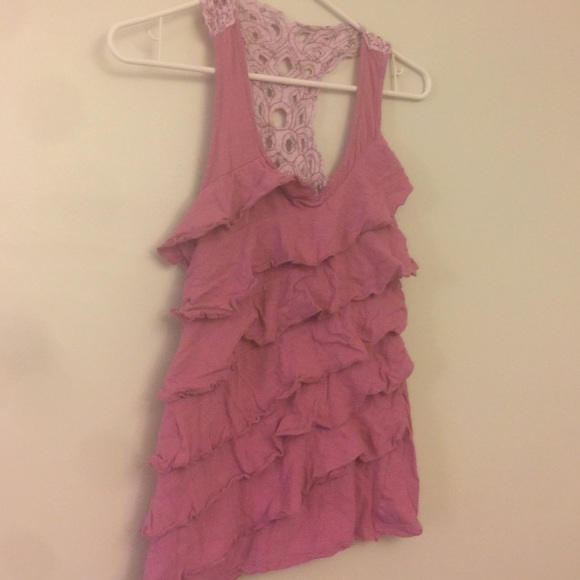 Pink layered tank
