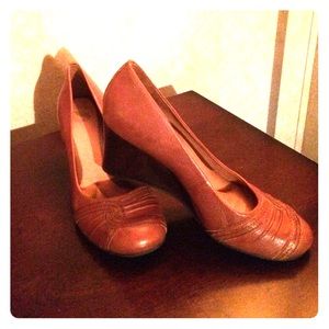 Leather wedges size 9