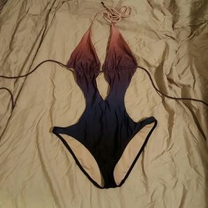Victoria's secret ombre one piece.