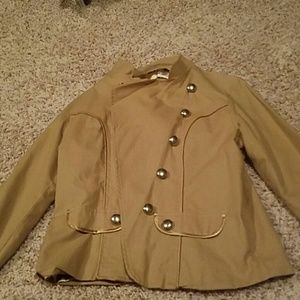 Brand new and never worn khaki military style jack