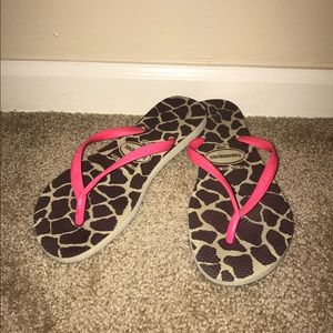 💥SALE💥Leopard Print & Pink Havaianas