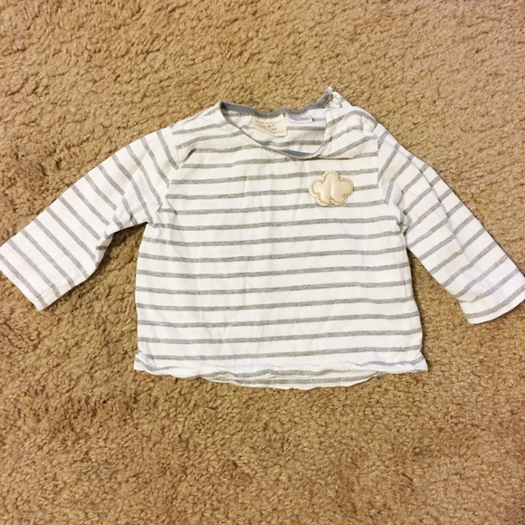 Zara baby outfit - grey corduroy jeans & shirt - Picture 2 of 3
