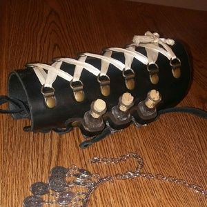 Steampunk Arm Bracer Cuff with Vials